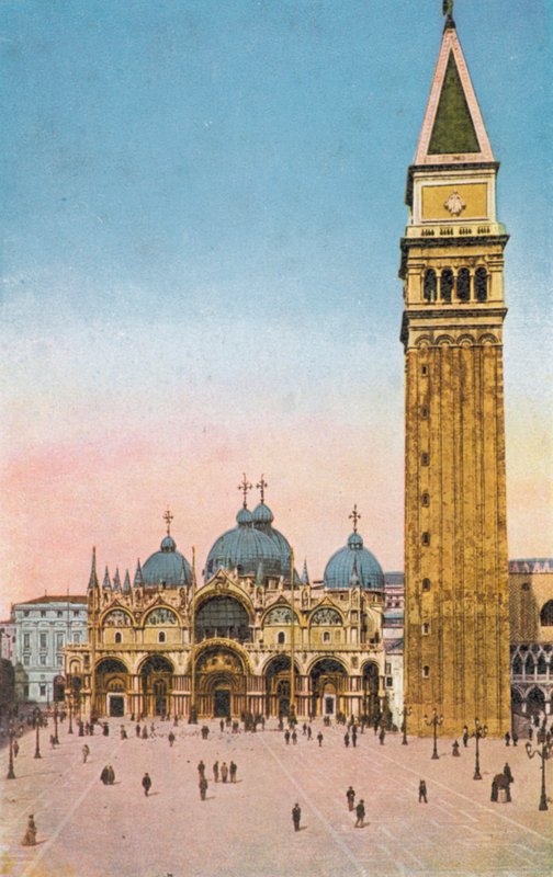 Velence/Velence: Szent Márk tér és Campanile (színes fénykép) alkotó: Italian Photographer