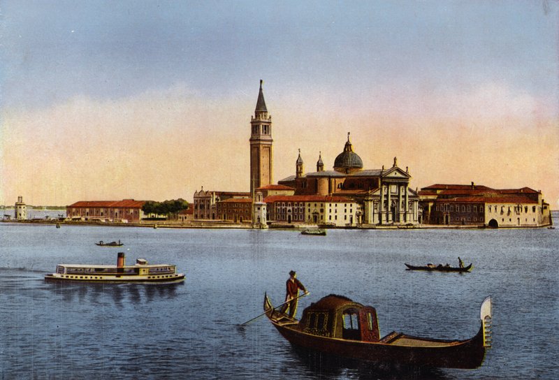 Venezia / Velence: Isola S Giorgio (színes fénykép) alkotó: Italian Photographer
