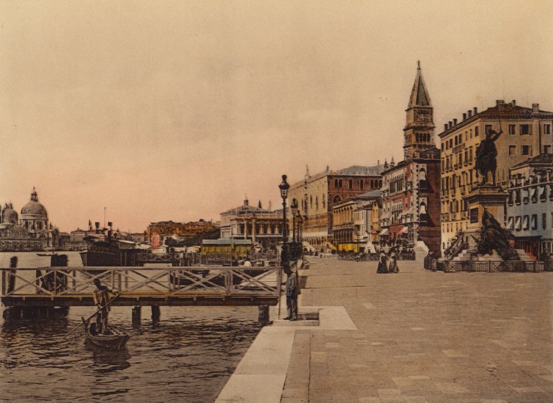 Venezia / Velence: Riva degli Schiavoni (színes fénykép) alkotó: Italian Photographer