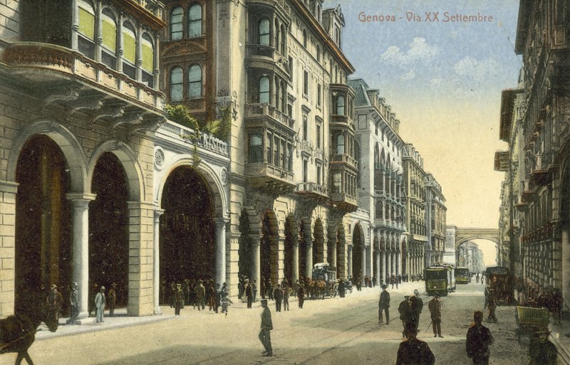 Via XX Settembre, Genova (színes fotó) alkotó: Italian Photographer