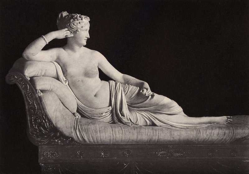 I. Umberto Villa, Borghese Múzeum, Pauline Borghese, I. Napóleon húga (fekete-fehér fotó) alkotó: Italian Photographer