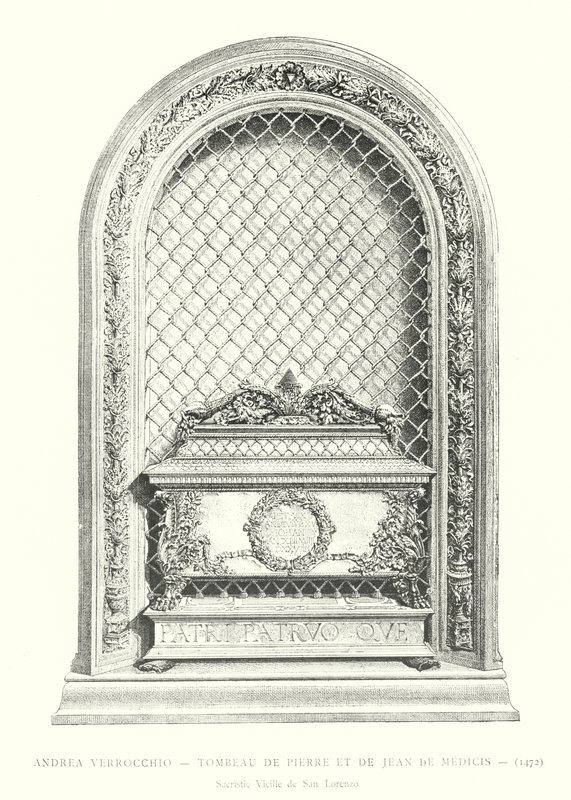 Andrea Verrocchio, Medicis Péter és János sírja alkotó: Italian School