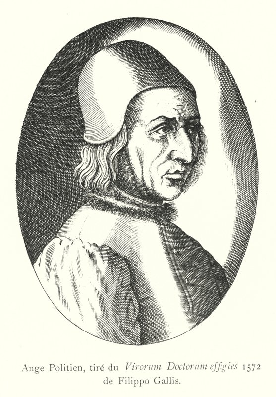 Ange Politien, a Doctor Men portréja, 1572, Filippo Galli (metszet) alkotó: Italian School
