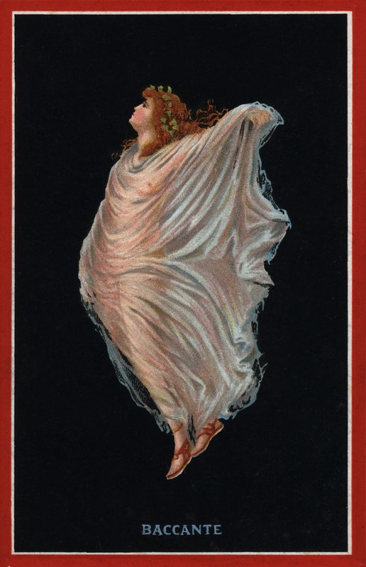 Baccante lány (színes litográfia) alkotó: Italian School