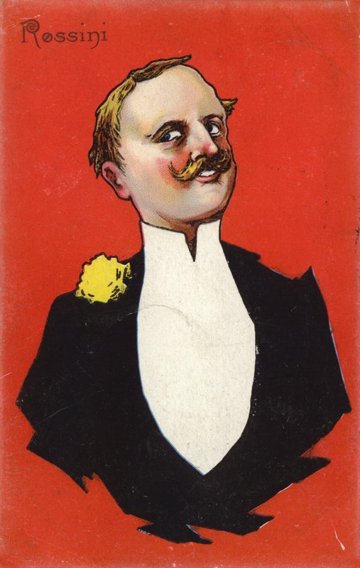 Gioachino Rossini karikatúrája alkotó: Italian School