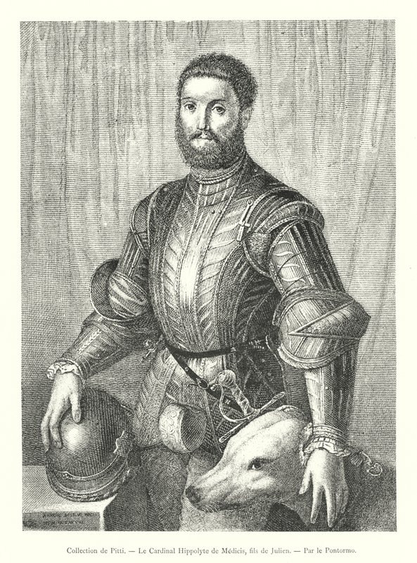 Pitti, Hippolyte de Medici bíboros, Julien fia, Pontormo gyűjteménye (metszet) alkotó: Italian School