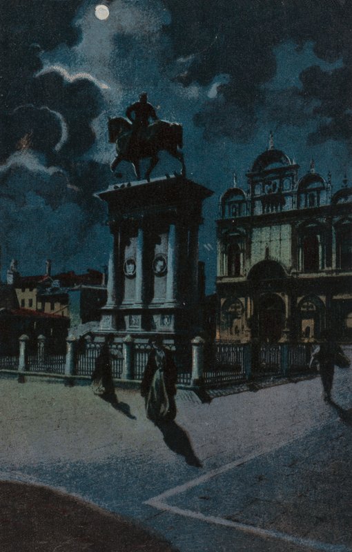 Colleoni emlékmű, Velence (színes litográfia) alkotó: Italian School