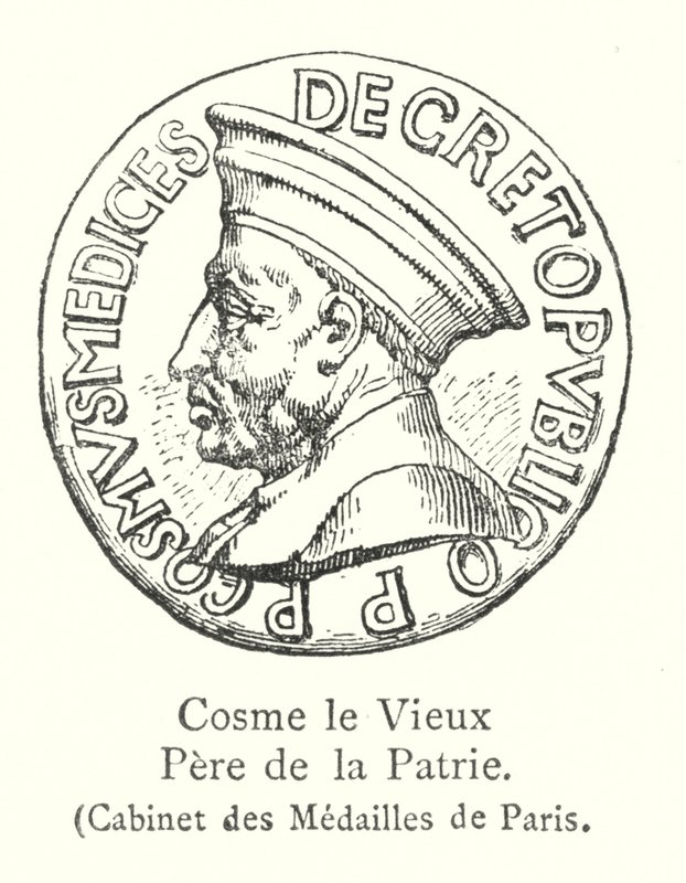Idősebb Cosimo, a haza atyja, Párizsi Éremszekrény (metszet) alkotó: Italian School