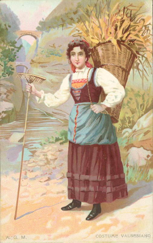 Valsesi jelmez (chromolitho) alkotó: Italian School