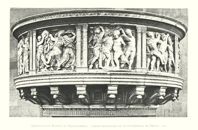 Donatello és Michele di Bartolommeo, a Prato-székesegyház külső szószéke alkotó: Italian School