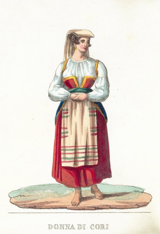 Donna Di Cori (színes metszet) alkotó: Italian School