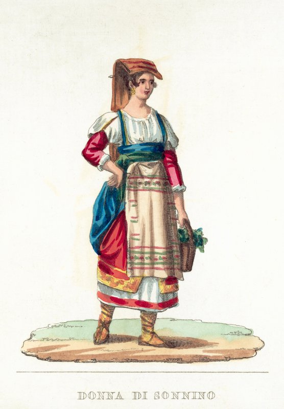 Donna Di Sonnino (színes metszet) alkotó: Italian School