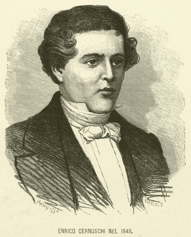 Enrico Cernuschi 1848-ban (metszet) alkotó: Italian School