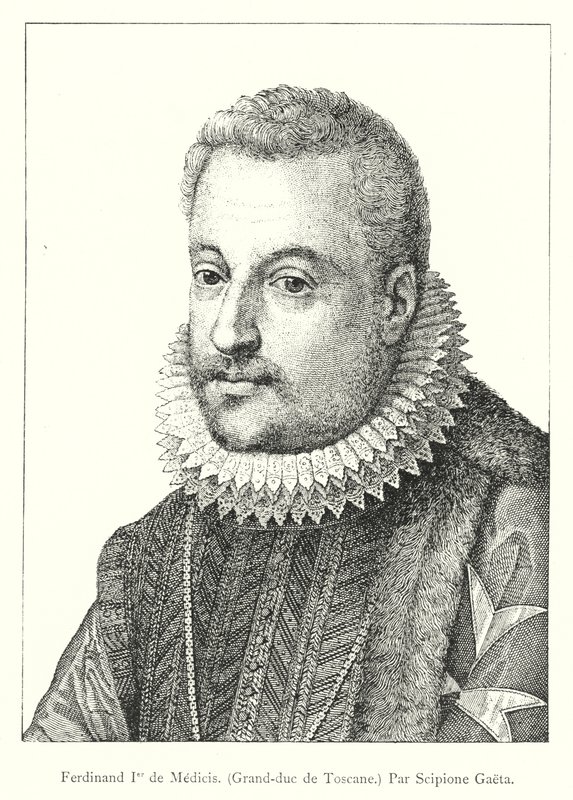 Ferdinand Ier de Medici, Toscane nagyherceg, Par Scipio Gaeta (metszet) alkotó: Italian School
