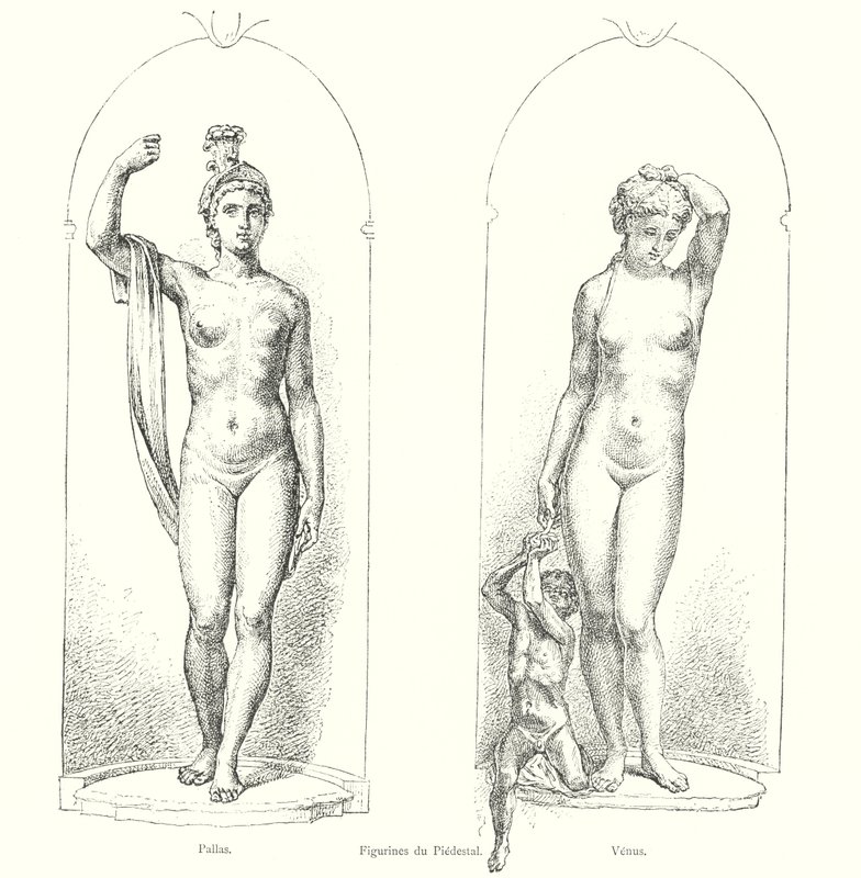 Figurines du Piedestal, Pallas, Venus (metszet) alkotó: Italian School