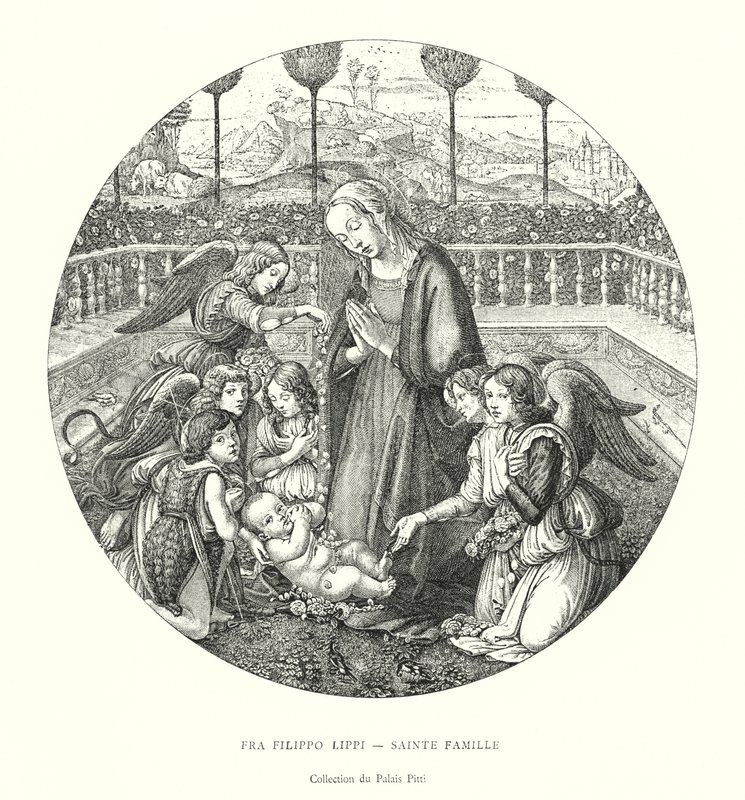 Fra Filippo Lippi, Szent Család, Pitti Palota Gyűjtemény (metszet) alkotó: Italian School