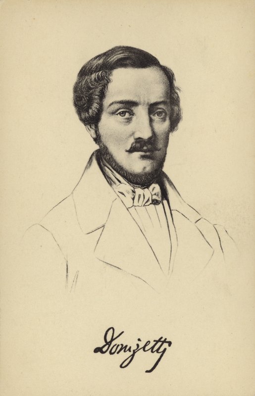 Gaetano Donizetti olasz zeneszerző (1797-1848) alkotó: Italian School