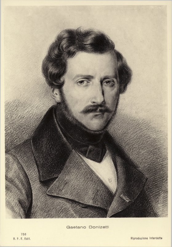 Gaetano Donizetti olasz zeneszerző (1797-1848) alkotó: Italian School