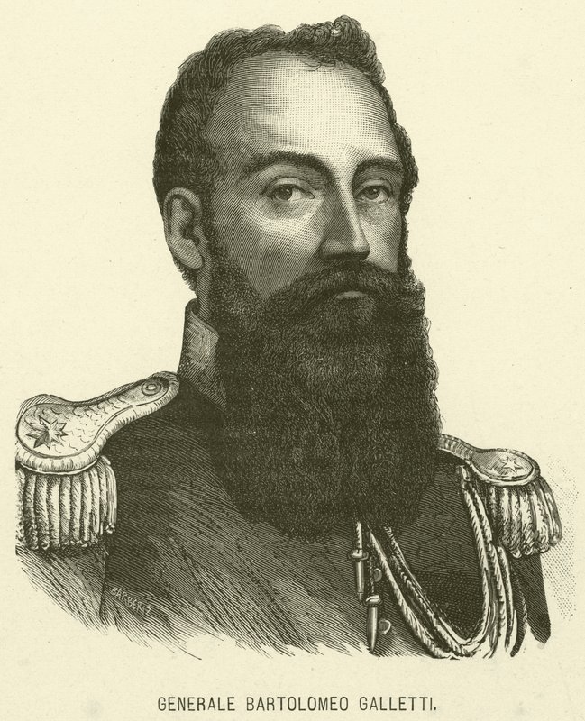 Bartolomeo Galletti tábornok (metszet) alkotó: Italian School