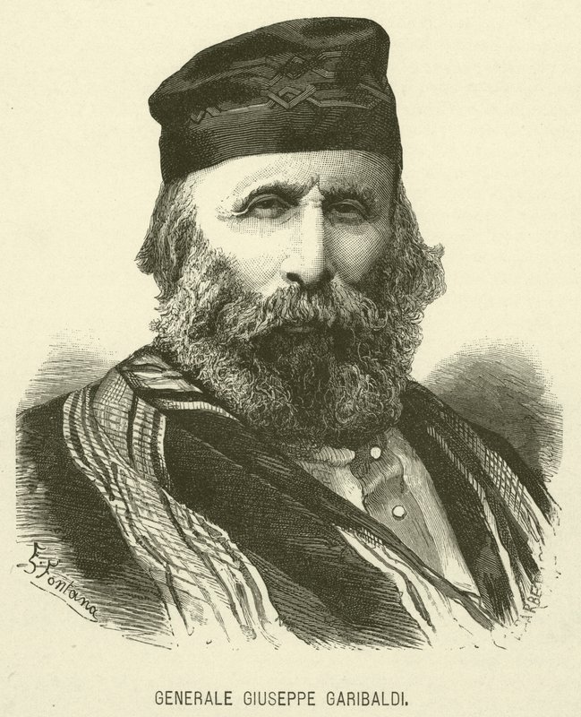 Giuseppe Garibaldi tábornok (metszet) alkotó: Italian School