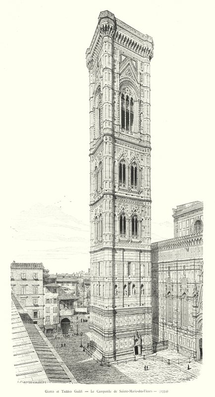 Giotto és Taddeo Gaddi, Sainte-Marie-des-Fleurs tábora (metszet) alkotó: Italian School