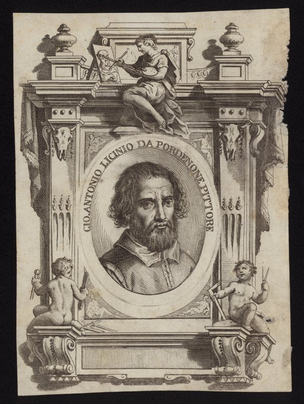 Giovanni Antonio de Sacchis, más néven Il Pordenone és Giovanni Antonio Licinio. Giorgio Vasari metszet alkotó: Italian School
