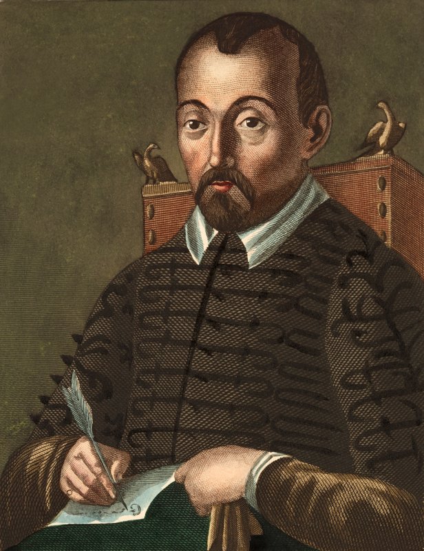 Giovanni Battista Guarini, olasz diplomata, költő és drámaíró (színes metszet) alkotó: Italian School