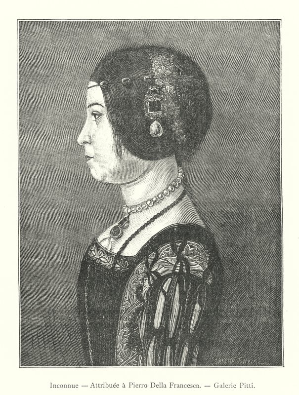 Inconnue, Attribuee a Pierro Della Francesca, Galerie Pitti (metszet) alkotó: Italian School