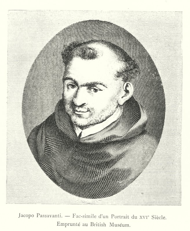 Jacopo Passavanti, Fakszimile egy 16. századi portréról, kölcsönzött a British Museumból (metszet) alkotó: Italian School