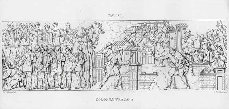 Traianus oszlopa, Traianus oszlopa (metszet) alkotó: Italian School