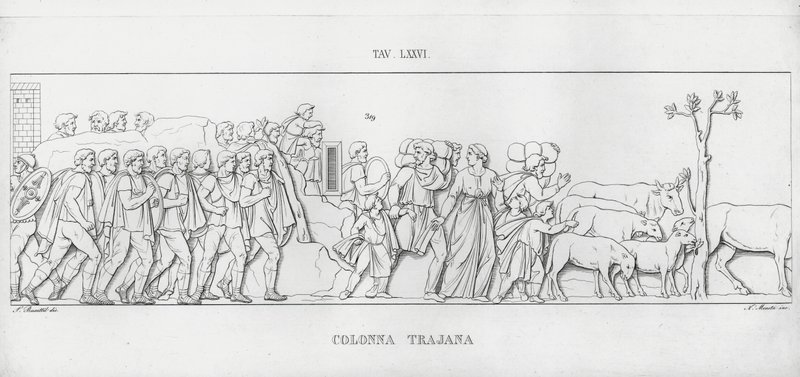 Traianus oszlopa, Traianus oszlopa (metszet) alkotó: Italian School