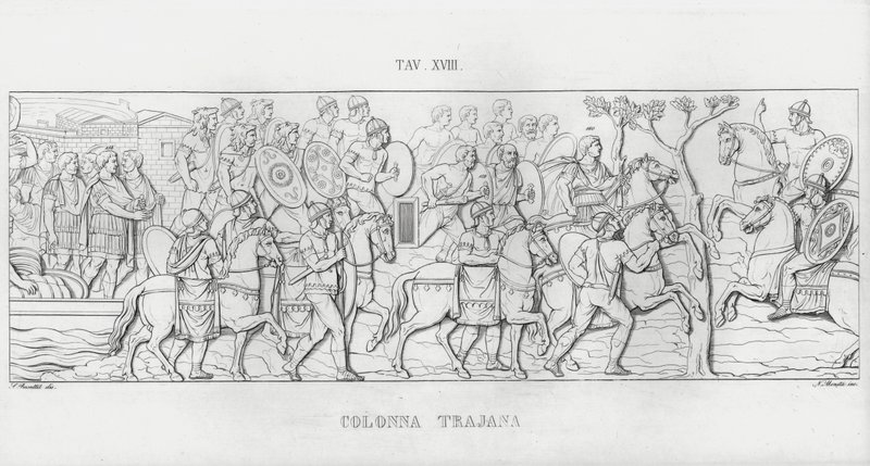Traianus oszlopa (metszet) alkotó: Italian School