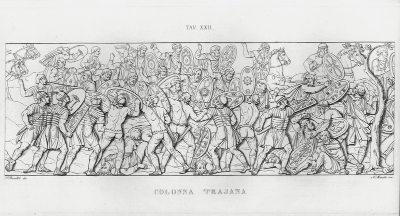 Traianus oszlopa (metszet) alkotó: Italian School