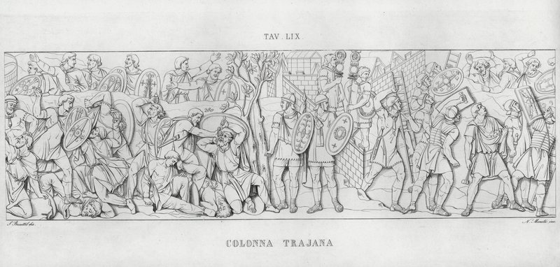 Traianus oszlopa (metszet) alkotó: Italian School