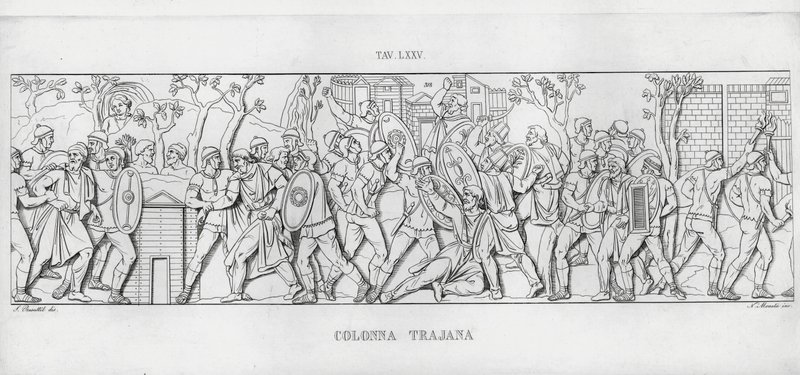 Traianus oszlopa (metszet) alkotó: Italian School