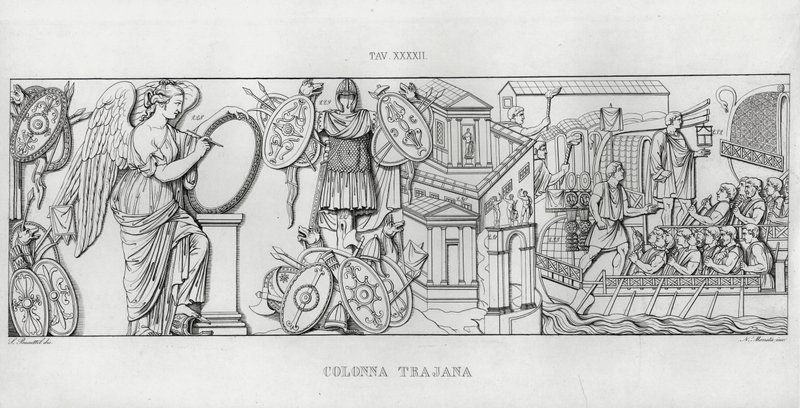 Traianus oszlopa, Traianus oszlopa (metszet) alkotó: Italian School
