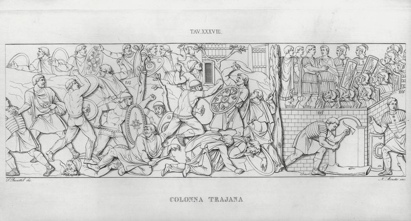 Traianus oszlopa, Traianus oszlopa (metszet) alkotó: Italian School