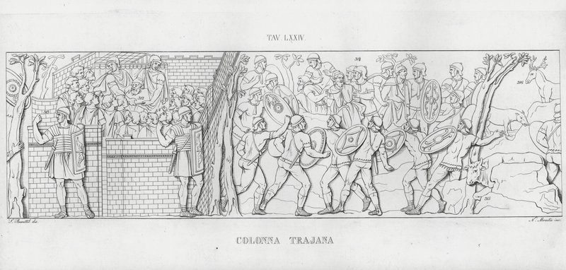 Traianus oszlopa, Traianus oszlopa (metszet) alkotó: Italian School