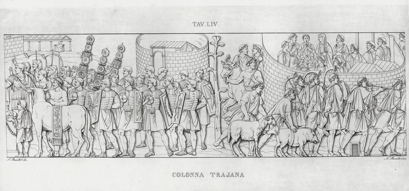 Traianus oszlopa, Traianus oszlopa (metszet) alkotó: Italian School