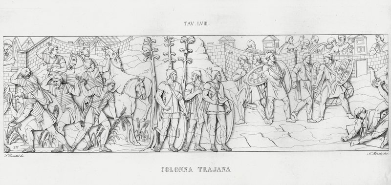 Traianus oszlopa (metszet) alkotó: Italian School