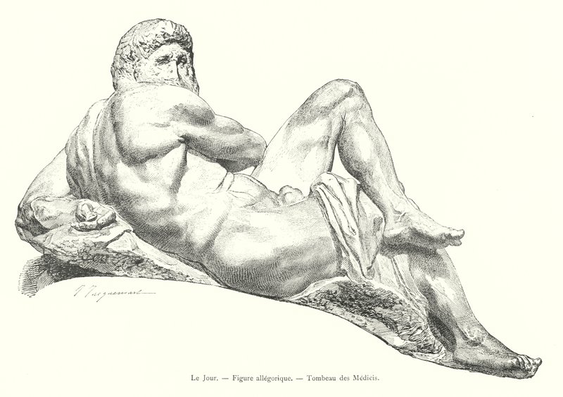 A nap, allegorikus alak, Medici sírja (metszet) alkotó: Italian School