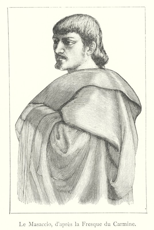 Masaccio, Carmine freskó után (metszet) alkotó: Italian School