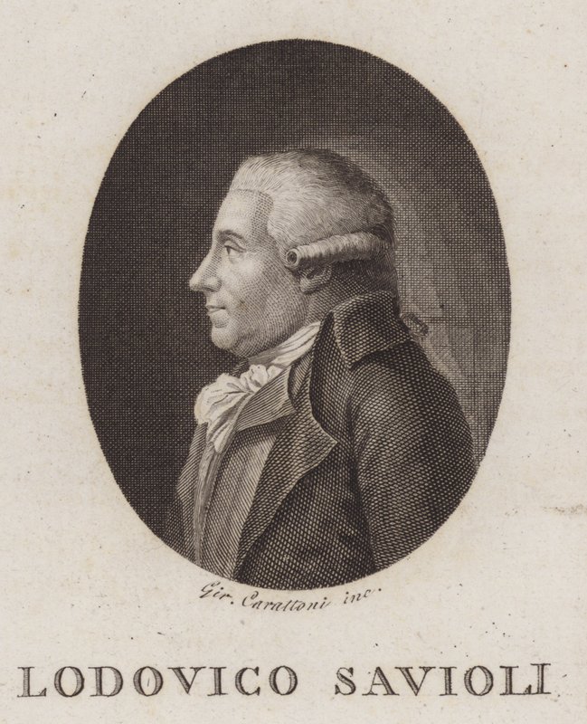 Ludovico Savioli, olasz költő és történész (metszet) alkotó: Italian School