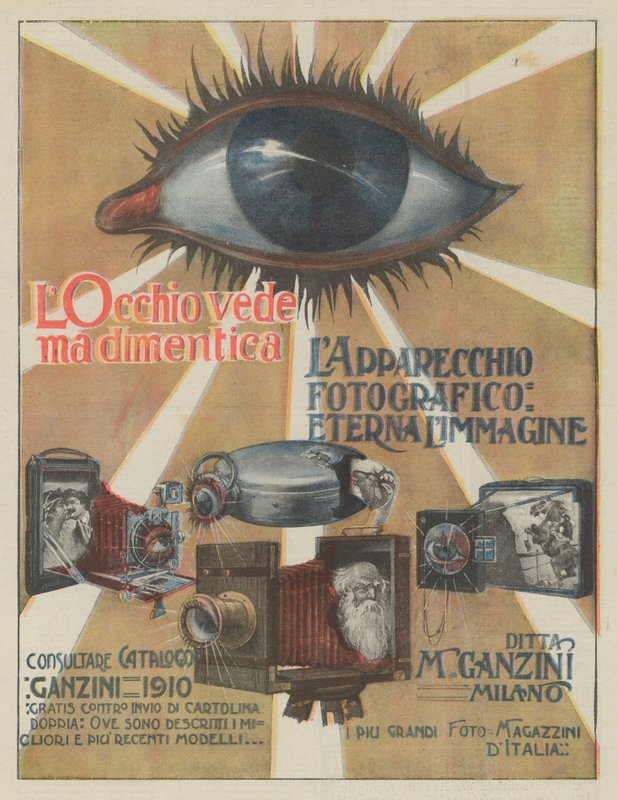 M Ganzini, Milánó (színes litográfia) alkotó: Italian School
