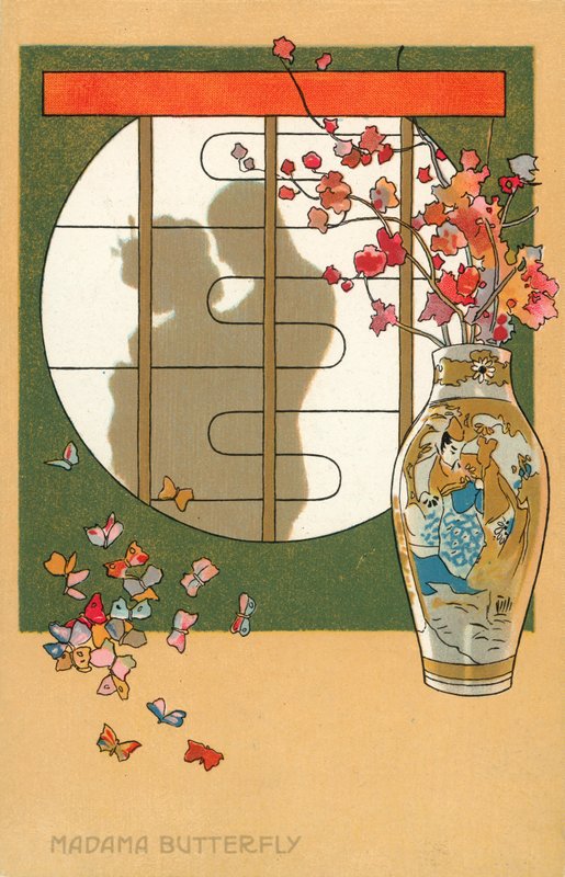 Madama Butterfly (színes litográfia) alkotó: Italian School