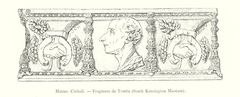 Matteo Civitali, Fragment de Tombe, South Kensington Múzeum (metszet) alkotó: Italian School