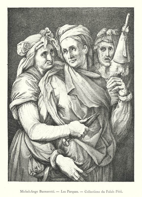 Michelangelo Buonarotti, A parkok, Pitti-palota gyűjtemény (metszet) alkotó: Italian School