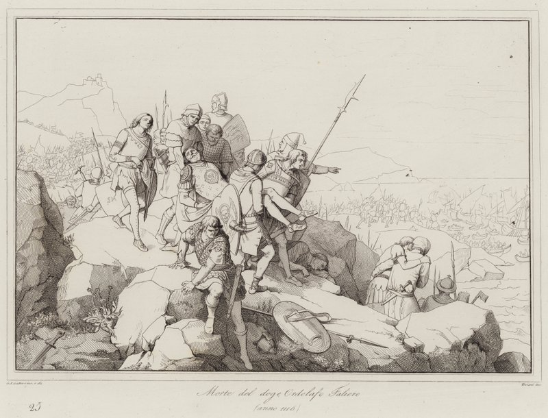 Morte del Doge Ordelafo Faliero alkotó: Italian School
