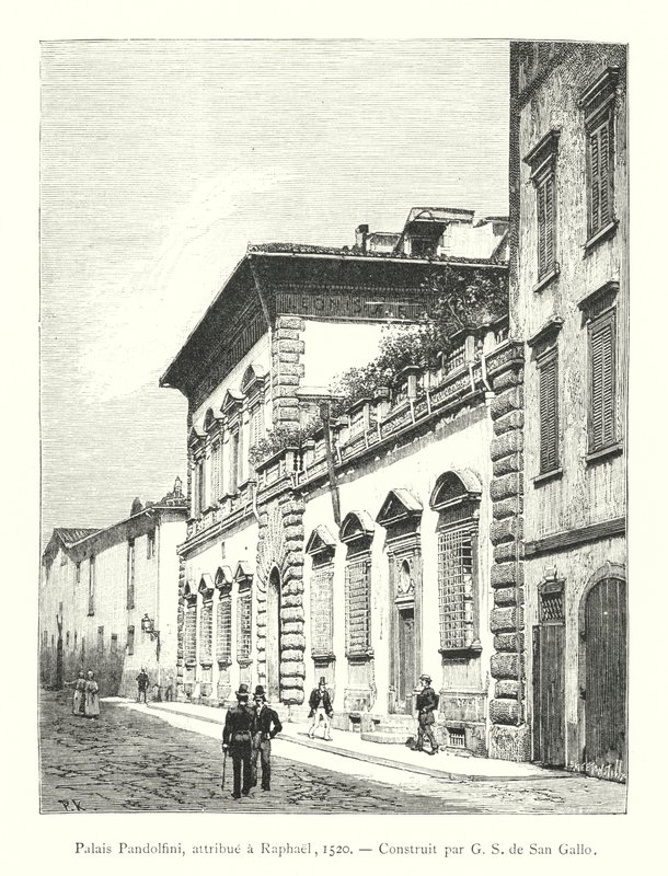 Pandolfini palota, Raphaelnek tulajdonították alkotó: Italian School