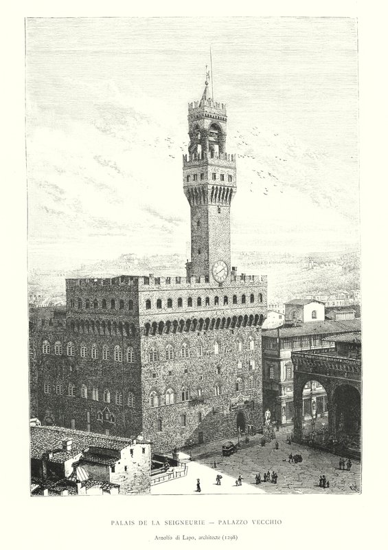 Palais de la Seigneurie, Palazzo Vecchio, Arnolfo di Lapo, építész alkotó: Italian School